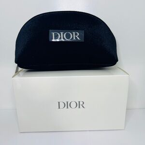 Dior Black Velvet Cosmetic Bag